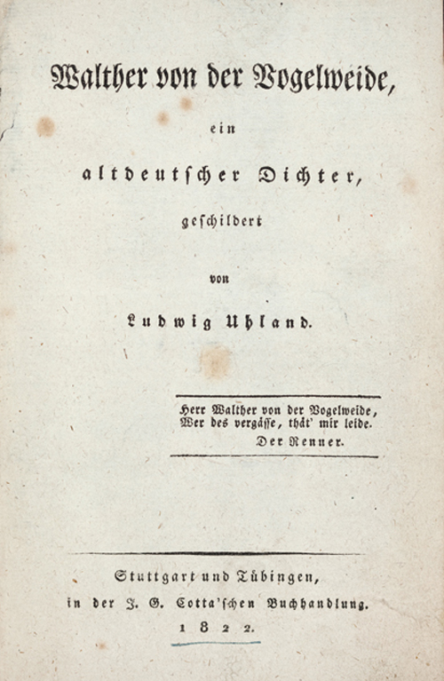 Ludwig Uhlands Walther-Biographie