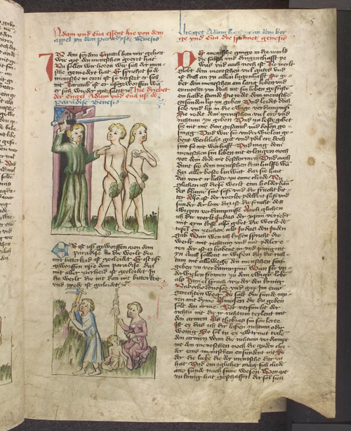 Die Vertreibung aus dem Paradies und die Mühsal irdischen Daseins im „Spiegel menschlicher Gesundheit”, 1420‒1430 