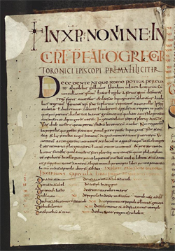 page fol 1v du manuscrit Cod. Pal. lat. 864