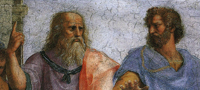 Raffaello <Sanzio>: Die Schule von Athen - Platon und Aristoteles