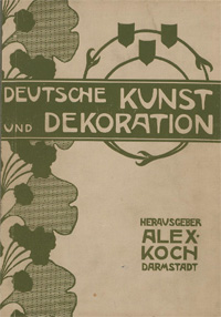 Vorderer Buchdeckel: Blattornamentik 'Deutsche Kunst und Dekoration'