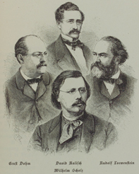Ernst Dohm, David Kalisch, Rudolf Löwenstein, Wilhelm Scholz