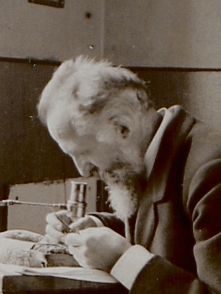 Fürbringer working at his laboratory