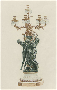 verzierter Kerzenleuchter aus Band 1.1885