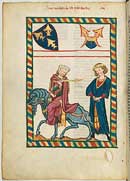Wachsmut von Mühlhausen, Codex Manesse, Blatt 183v